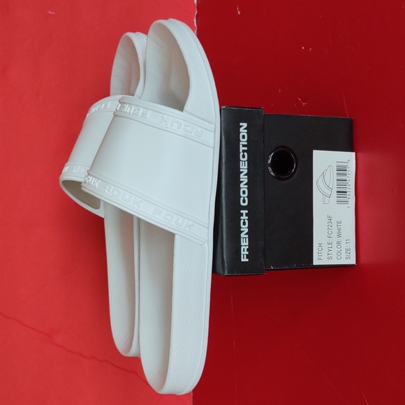 BRAND NEW FRENCH CONNECTION FITCH SLIP ON SLIDE SANDALS - Picture 2 of 16